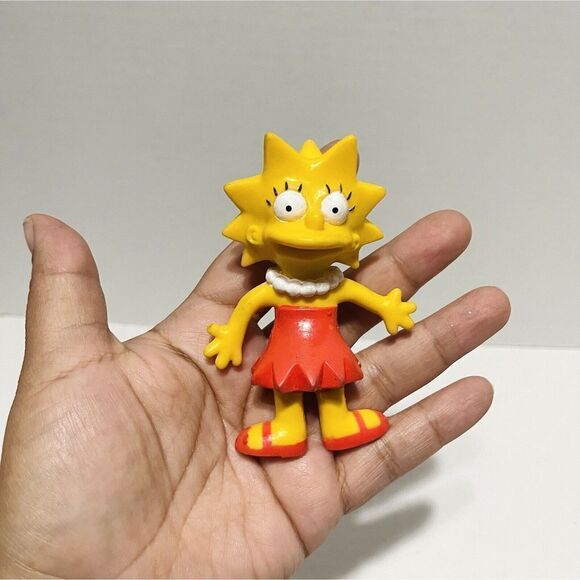 Vintage The Simpsons Lisa Simpson Bendable PVC 3.75" Figure JESCO 1990 - Picture 2 of 3